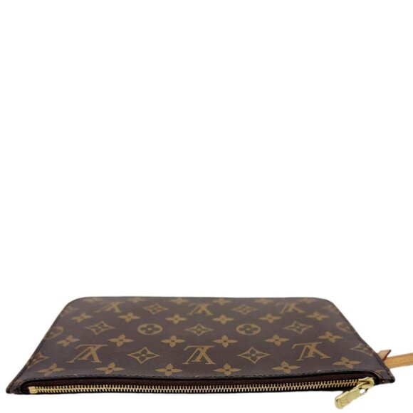 Louis Vuitton Neverfull Monogram Canvas Pochette Wristlet Brown - Picture 5 of 14
